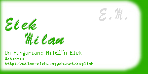 elek milan business card